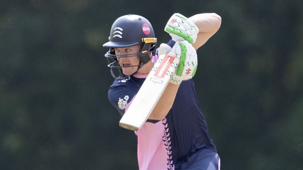 Middlesex's 50-over captain Ben Geddes batting against Essex