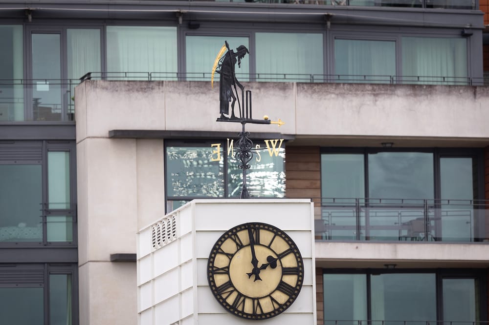 Old Father Time during Middlesex CCC vs Gloucestershire CCC, Rothesay County Championship Division 2 Cricket at Lord's Cricket Ground on 3rd April 2026