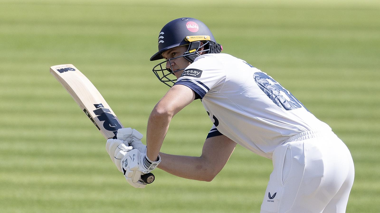 Middlesex's Eathan Bosch batting against Durham at Lord's