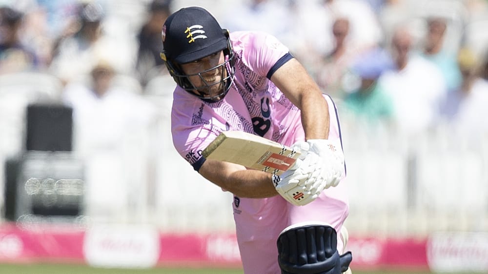 Middlesex's Josh de Caires batting in the Vitality Blast