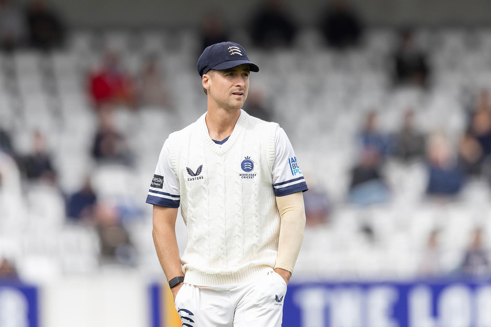 Middlesex captain Leus du Plooy in the field