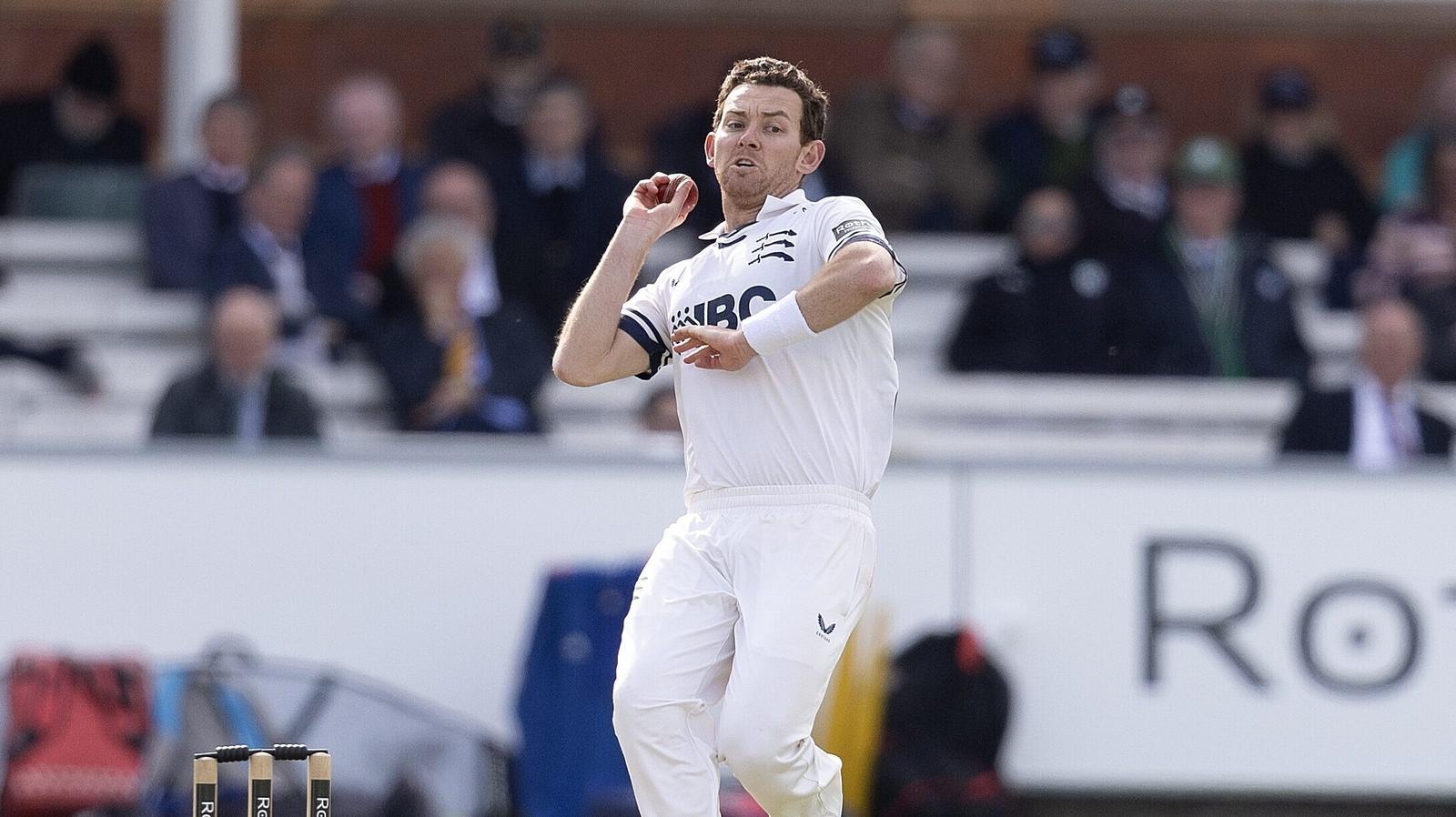 Ryan Higgins bowls at Lord's