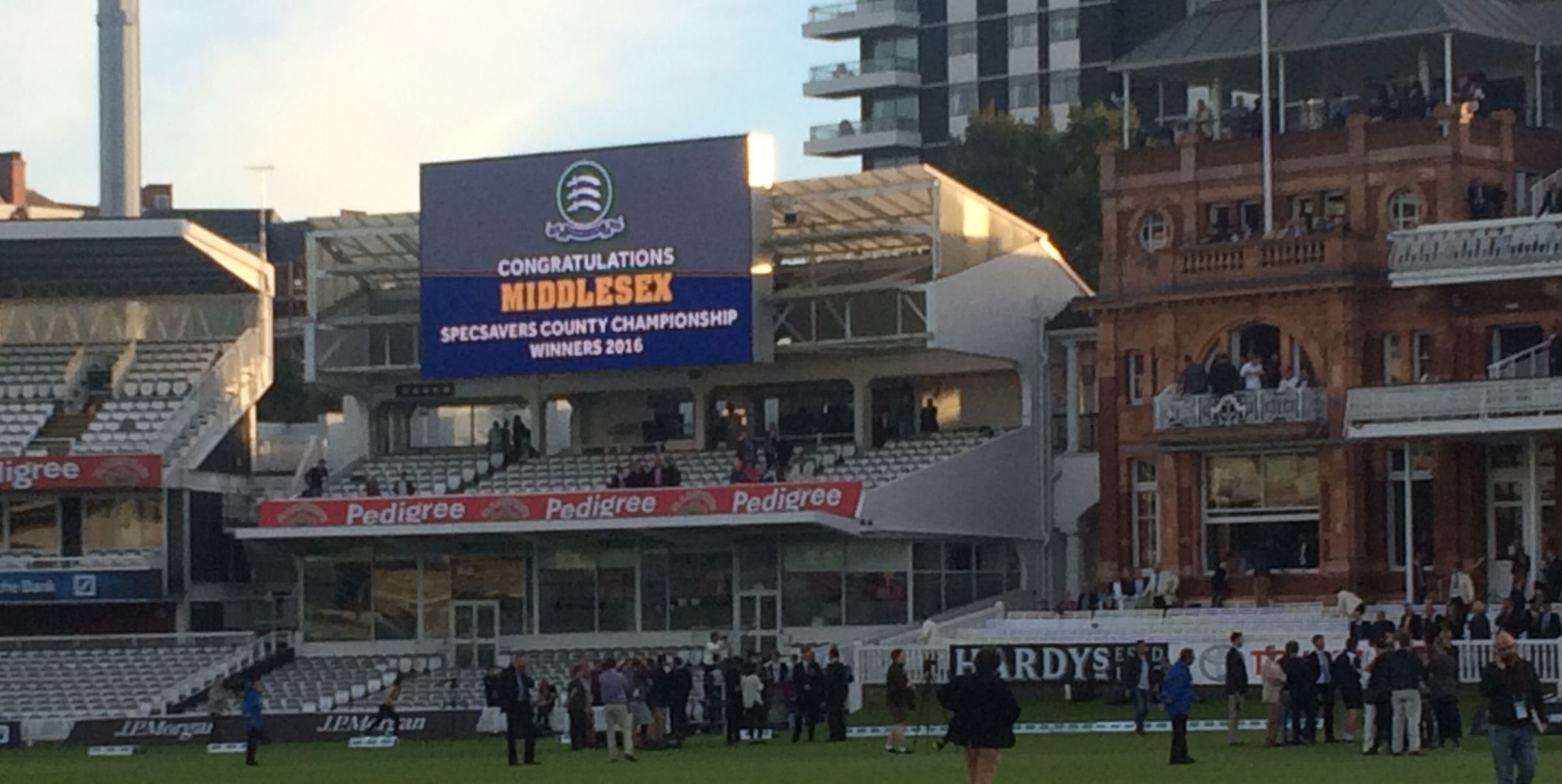 Middlesex title win at Lord's